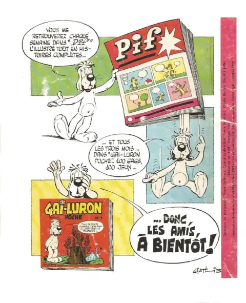 Verso de l'album Gai-Luron