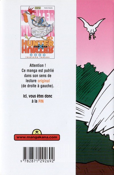 Verso de l'album Hunter X Hunter N° 4