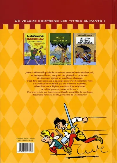 Verso de l'album Johan et Pirlouit Intégrale Tome 1 Page du Roy