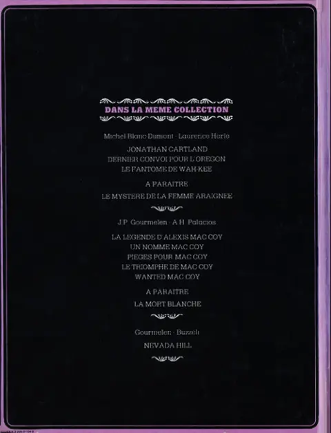 Verso de l'album Jonathan Cartland Tome 3 Le fantôme de Wah-Kee
