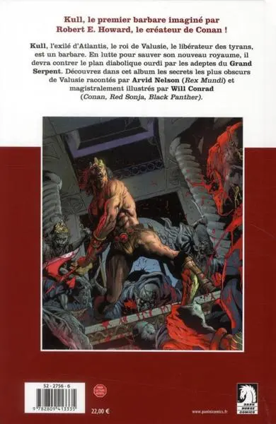 Verso de l'album Kull Tome 1 Le royaume des chimères