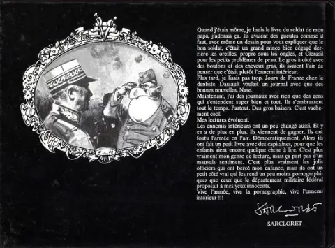 Verso de l'album Léon Coquillard Divisionnaire de l'après 26 novembre