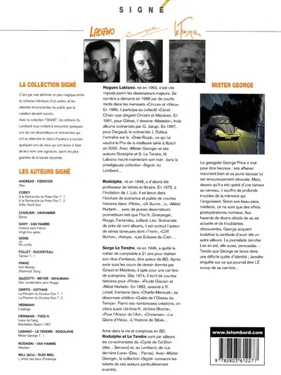 Verso de l'album Mister George Tome 1 Mister George 1