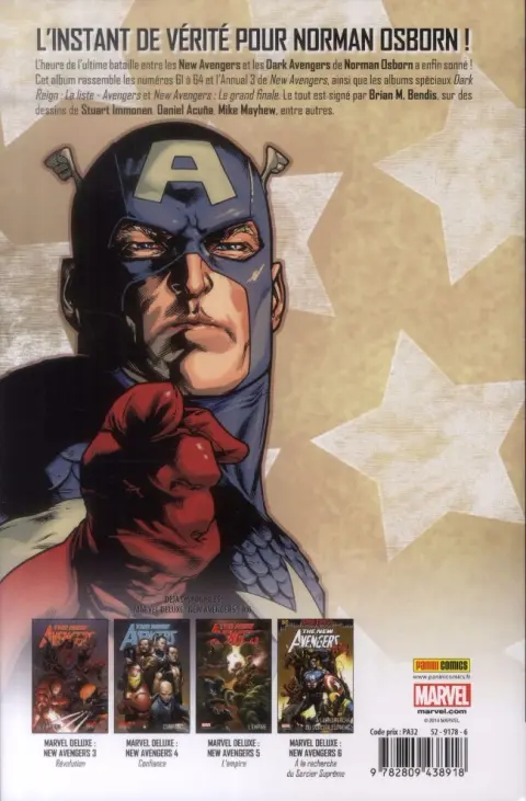 Verso de l'album The New Avengers Tome 7 Siège