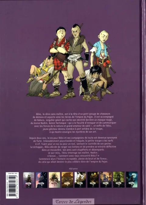 Verso de l'album Okko Tome 9 Le cycle du vide I