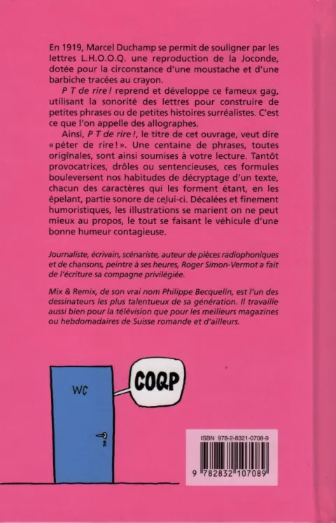 Verso de l'album PT de rire !