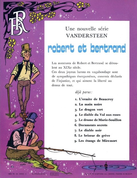 Verso de l'album Robert et Bertrand Tome 9 Les étangs de Miremort