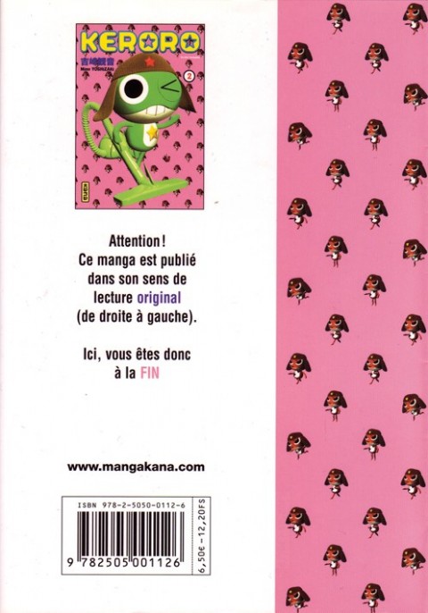 Verso de l'album Sergent Keroro 2