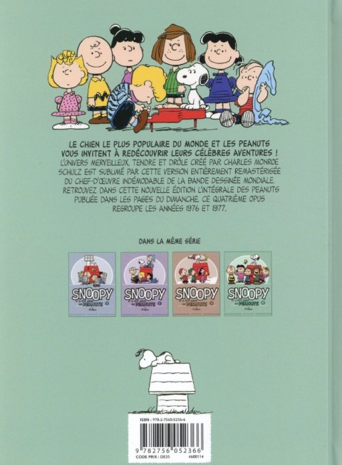 Verso de l'album Snoopy et le Petit Monde des Peanuts Tome 4