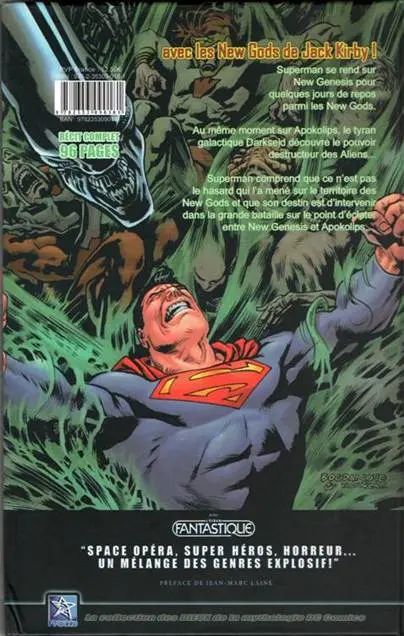Verso de l'album Superman versus Aliens Tome 1 Godwar