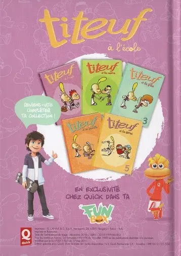 Verso de l'album Titeuf Tome 1 Titeuf à l'école