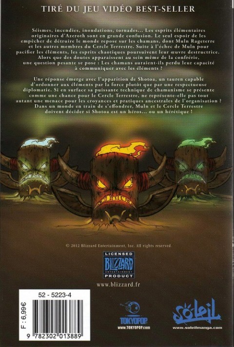 Verso de l'album World of Warcraft - Classes Tome 2 Shaman