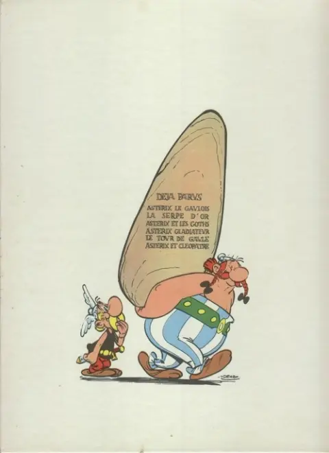 Verso de l'album Astérix Tome 2 La serpe d'or