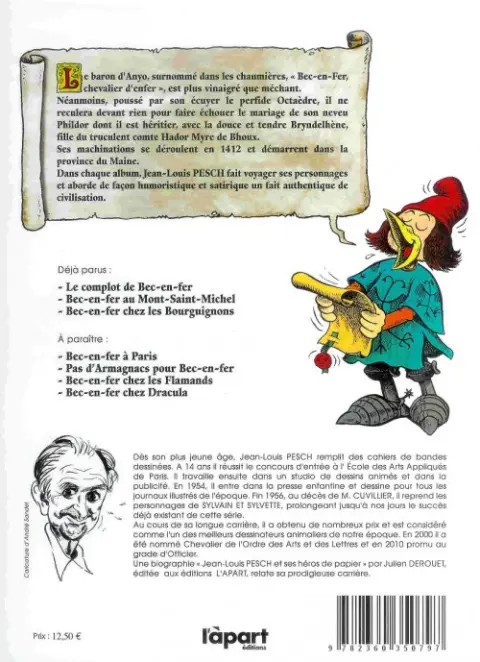 Verso de l'album Bec-en-fer Tome 1 Le complot de Bec-en-fer