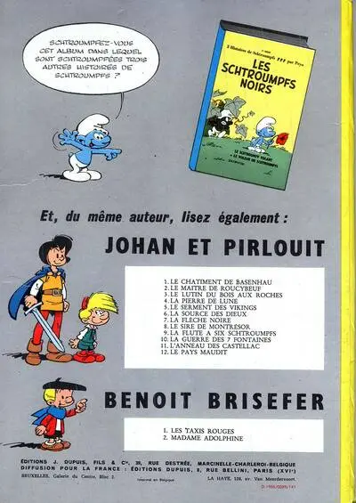 Verso de l'album Benoît Brisefer Tome 1 Les taxis rouges