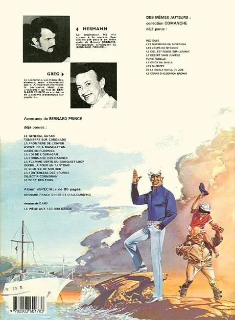 Verso de l'album Bernard Prince Tome 9 Guérilla pour un fantôme