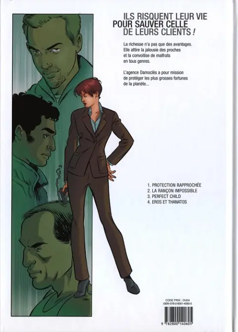 Verso de l'album Damoclès Tome 1 Protection rapprochée