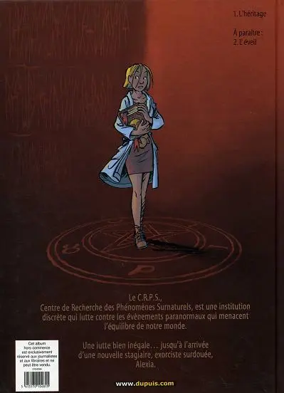 Verso de l'album Les Démons d'Alexia Tome 1 L'Héritage