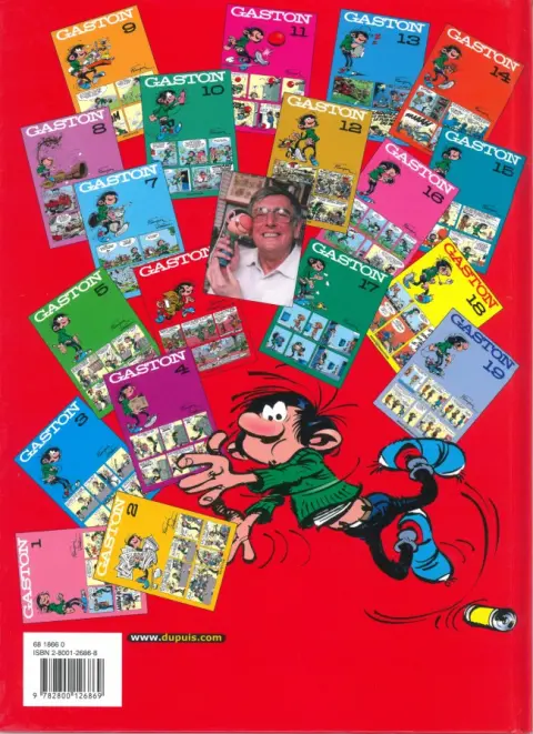 Verso de l'album Gaston Tome 6 Édition spéciale 40e anniversaire