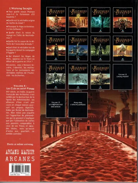 Verso de l'album L'Histoire secrète Volume 4 Les Clés de Saint-Pierre