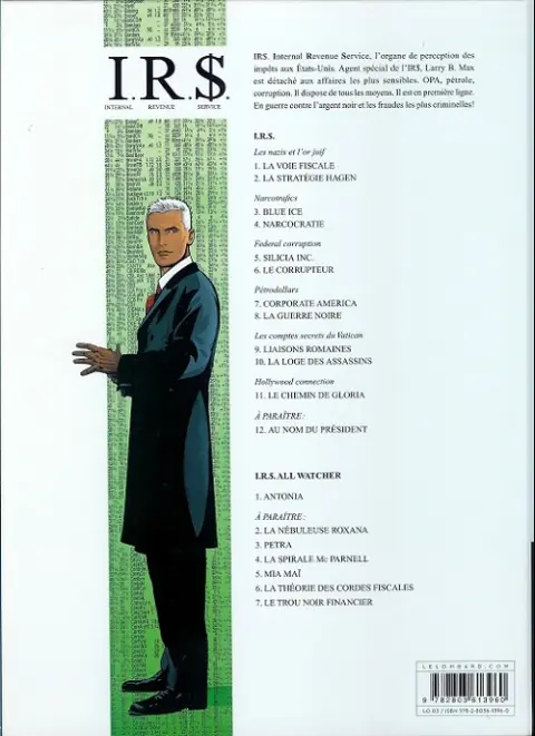 Verso de l'album I.R.$. Tome 1 la voie fiscale