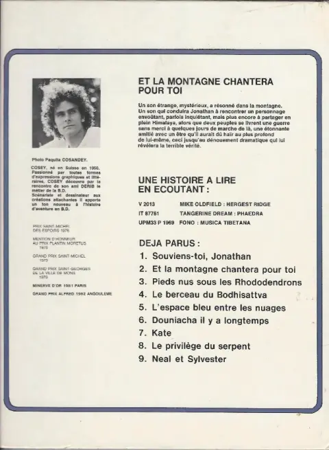 Verso de l'album Jonathan Tome 2 Et la montagne chantera pour toi