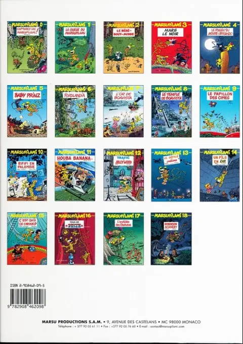 Verso de l'album Marsupilami Tome 1 La queue du marsupilami