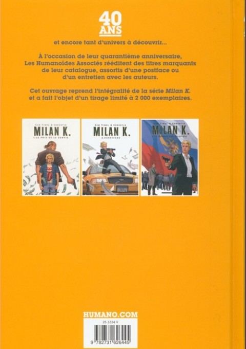 Verso de l'album Milan K.