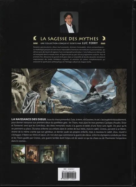 Verso de l'album La Naissance des Dieux