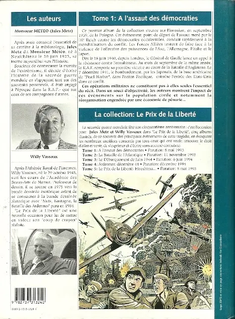Verso de l'album Le Prix de la liberté Tome 1 A l'assaut des démocraties