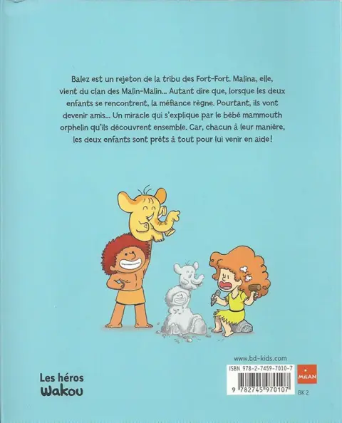 Verso de l'album Balez & Malina Tome 1 Un amour de mammouth