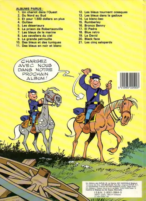 Verso de l'album Les Tuniques Bleues Tome 7 Les bleus de la marine