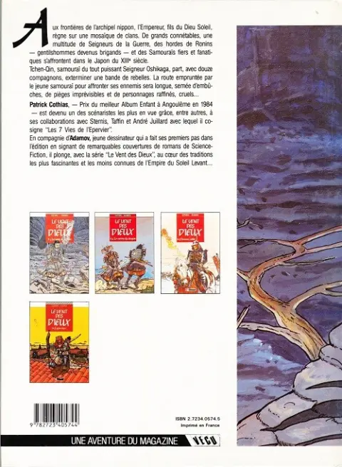 Verso de l'album Le Vent des Dieux Tome 1 Le sang de la lune