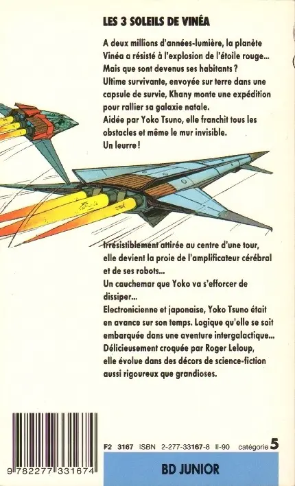 Verso de l'album Yoko Tsuno Tome 6 Les 3 soleils de Vinéa