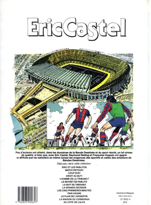 Verso de l'album Eric Castel Tome 14 Cinquième but pour Lille !
