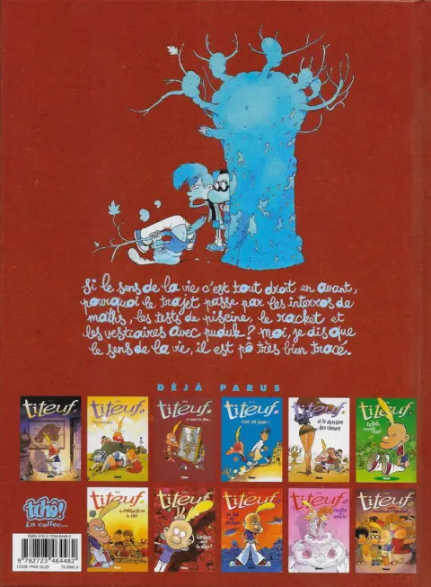 Verso de l'album Titeuf Tome 12 Le sens de la vie