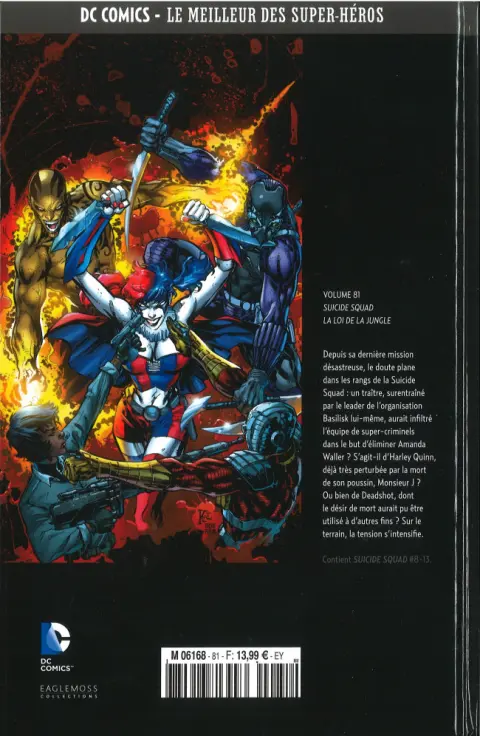 Verso de l'album DC Comics - Le Meilleur des Super-Héros Volume 81 Suicide Squad - La Loi de la Jungle