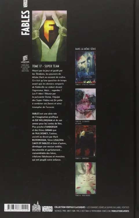 Verso de l'album Fables Tome 17 Super Team