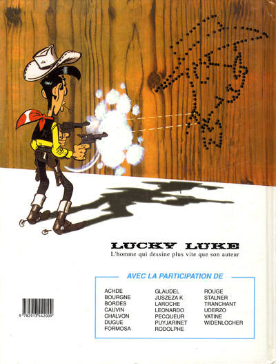Verso de l'album Lucky Luke Le père de Lucky Luke
