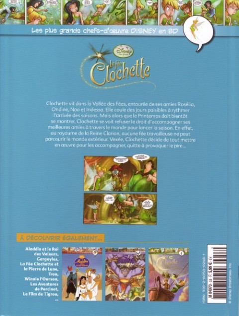 Verso de l'album Les plus grands chefs-d'œuvre Disney en BD Tome 53 La fée Clochette