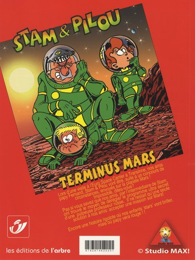 Verso de l'album Les aventures involontaires de Stam & Pilou Tome 21 Terminus Mars