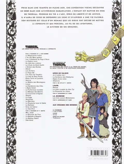 Verso de l'album Thorgal Tome 30 Moi, Jolan