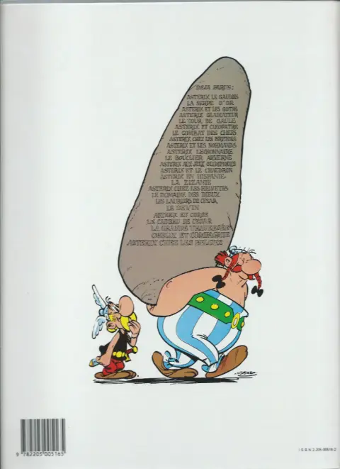 Verso de l'album Astérix Tome 16 Astérix chez les Helvètes