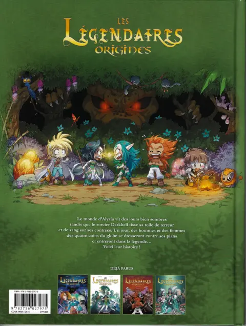Verso de l'album Les Légendaires - Origines Tome 2 Jadina