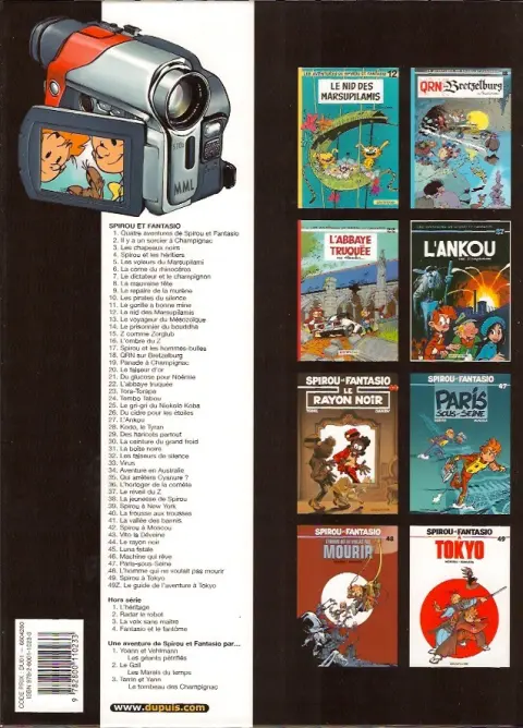 Verso de l'album Spirou et Fantasio Tome 32 Les faiseurs de silence