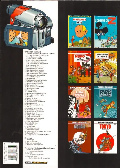 Verso de l'album Spirou et Fantasio Tome 35 Qui arrêtera Cyanure ?