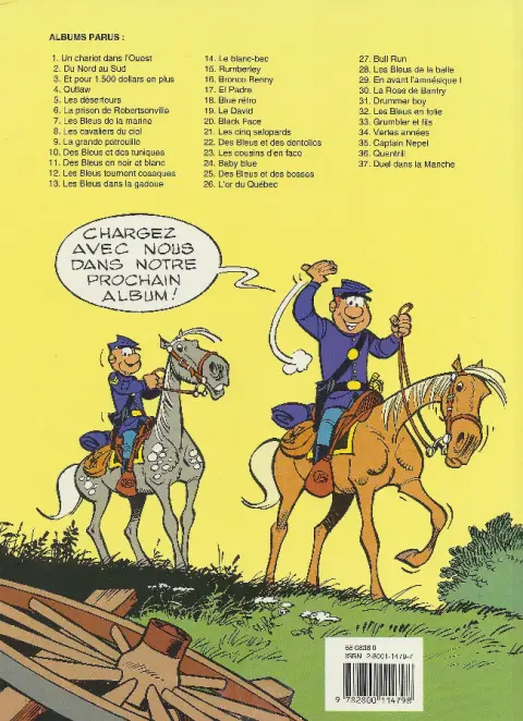Verso de l'album Les Tuniques Bleues Tome 26 L'or du Québec
