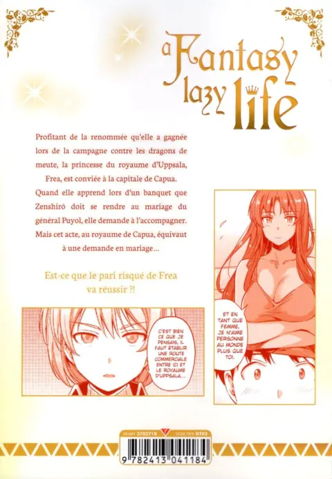 Verso de l'album A Fantasy lazy life 8