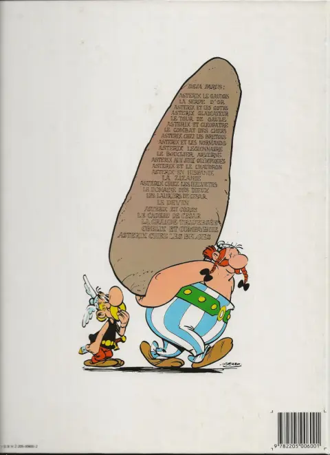 Verso de l'album Astérix Tome 18 Les Lauriers de César
