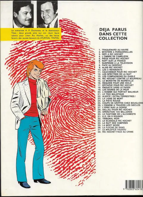 Verso de l'album Ric Hochet Tome 37 Le maléfice vaudou